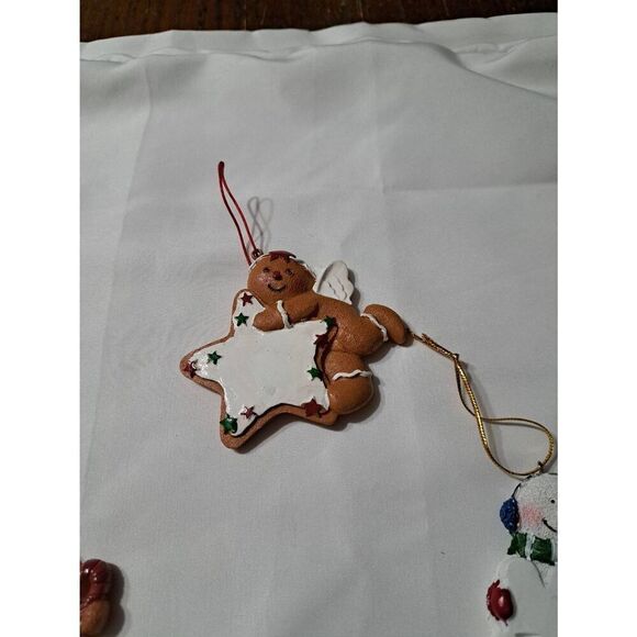 5 Vintage Christmas Holiday Ornaments You Can Personalize Snowmen Gingerbread - Picture 5 of 7